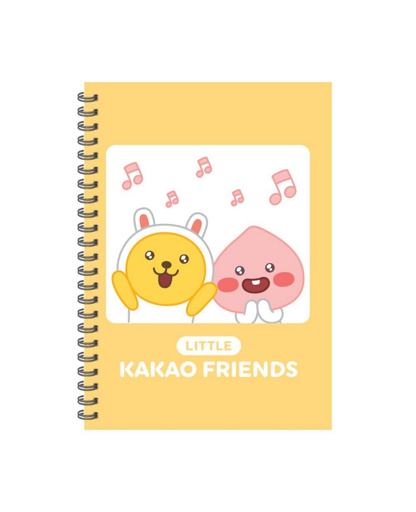 11357-LITTLE KAKAO FRIENDS - Spiral Notebook A5 (Different Designs) - APEACH & MUZI