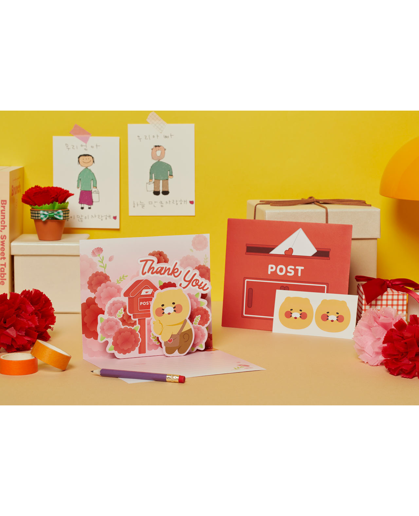 Choonsik Carnation Pop-Up Card KakaoFriends