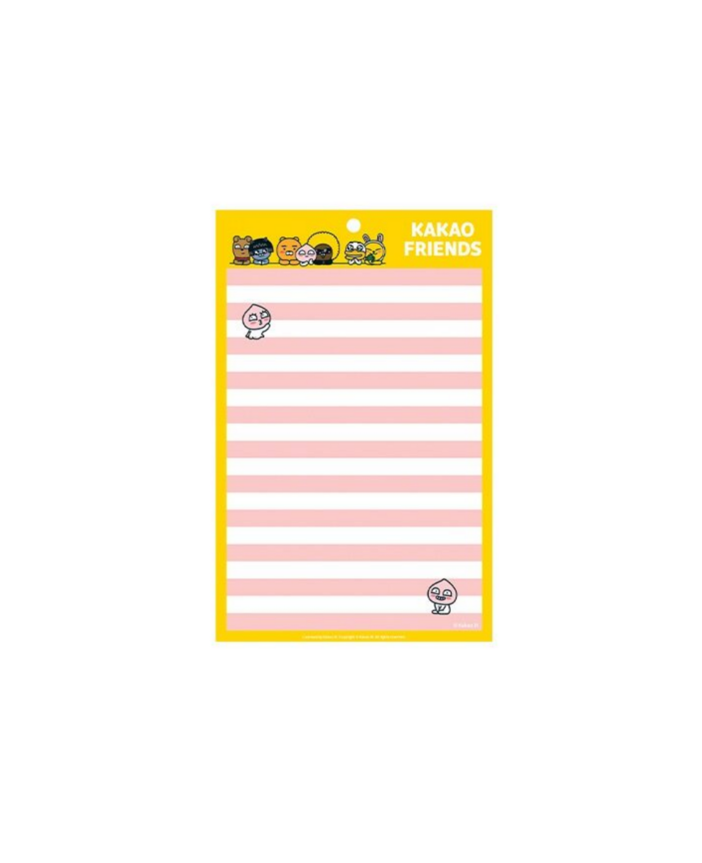 KAKAO FRIENDS - Memo Pads A5 stripes (Different Designs)