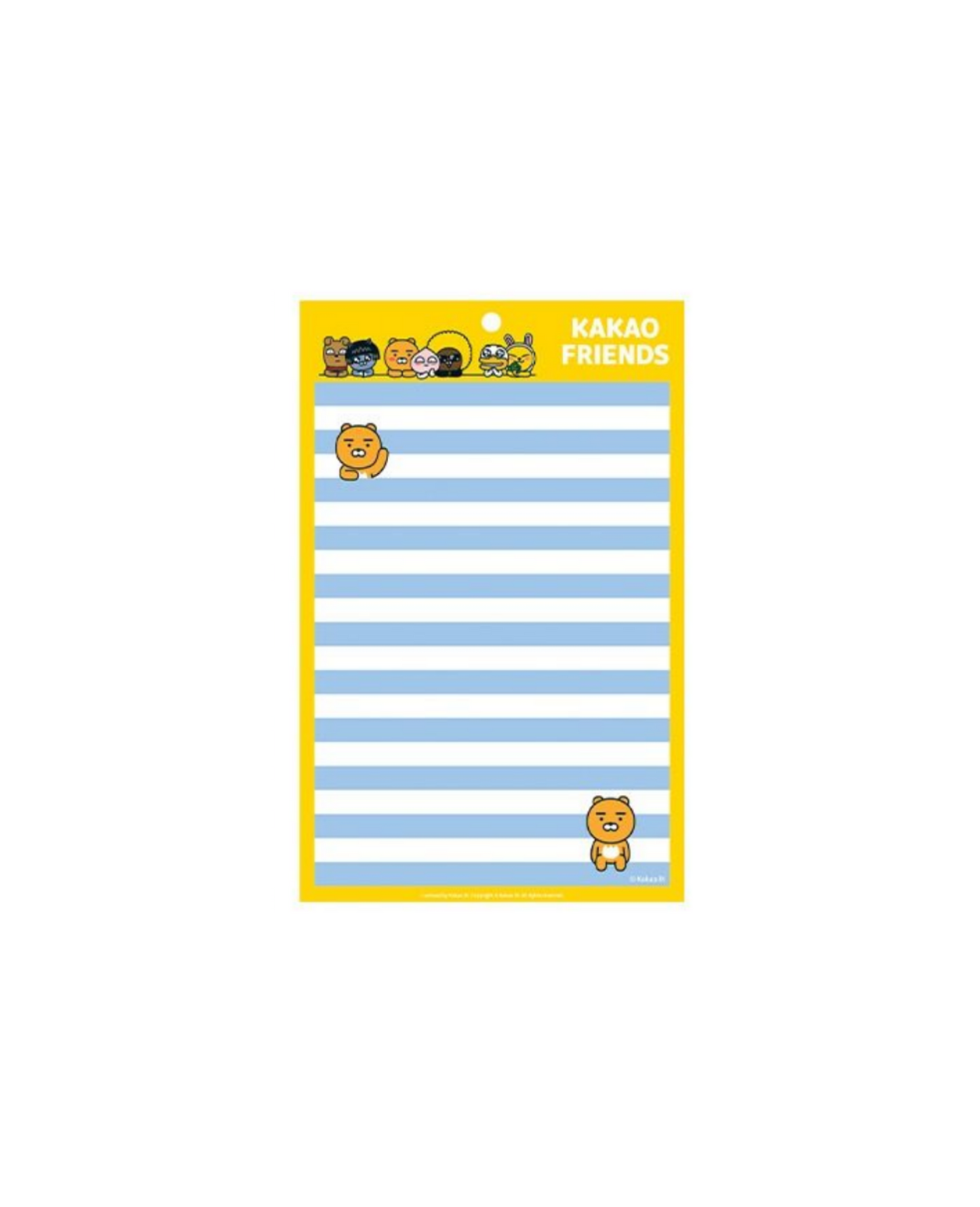 KAKAO FRIENDS - Memo Pads A5 stripes (Different Designs)