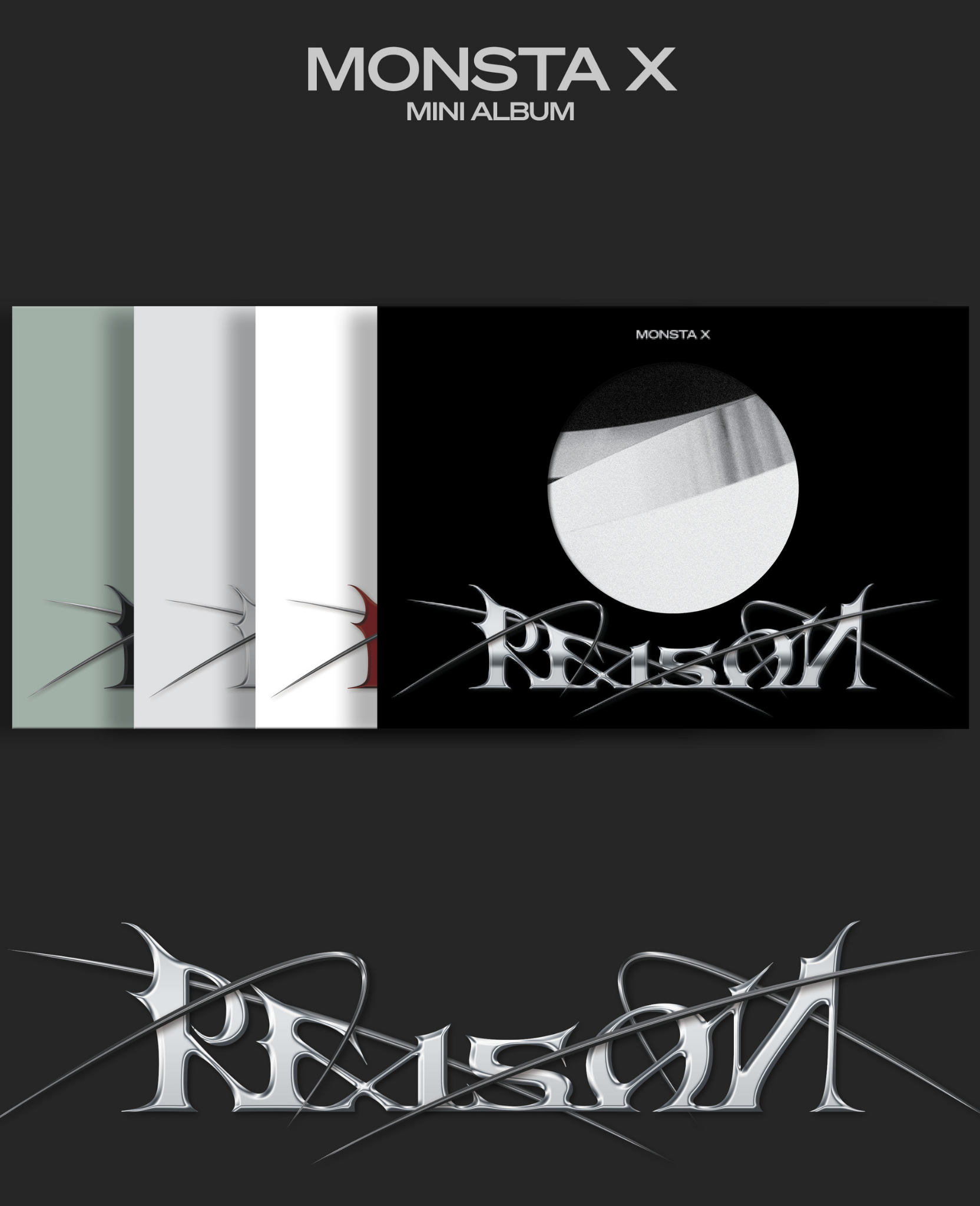 MONSTA X - 12th Mini Album - REASON (Ver. 1 / Ver. 2 / Ver. 3 / Ver. 4) 랜덤발송 - 4 Versionen (Random/Zufällige Auswahl) MONSTA X