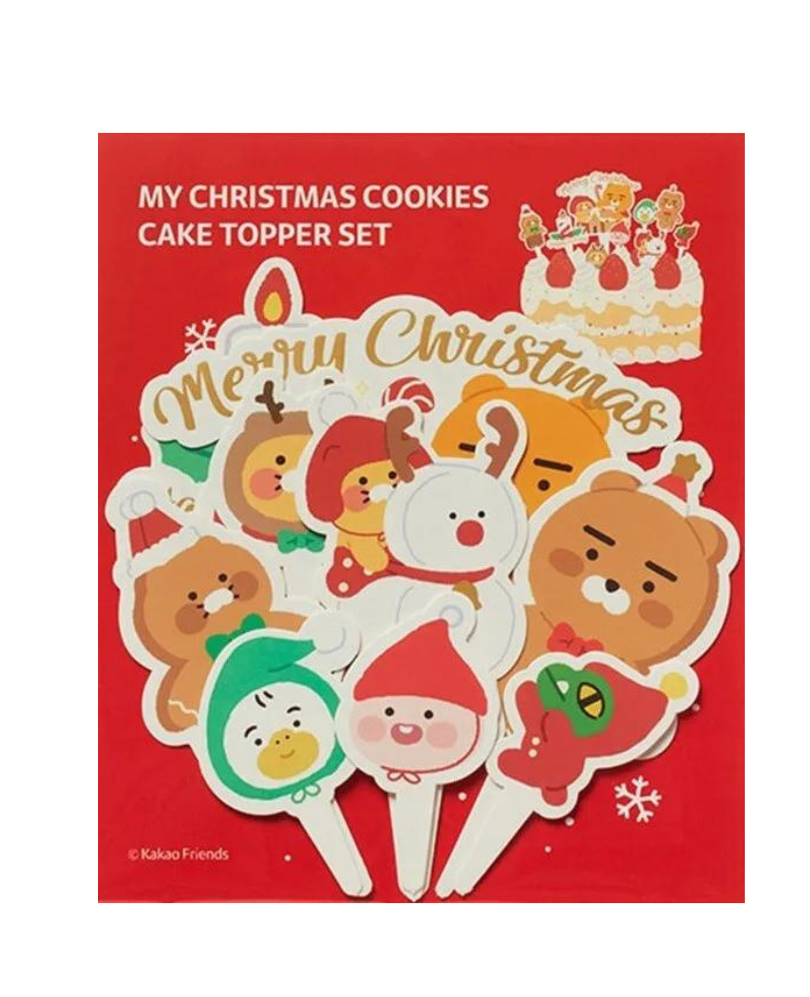 Kakao Friends My Christmas Cookies Cake Topper Set KakaoFriends