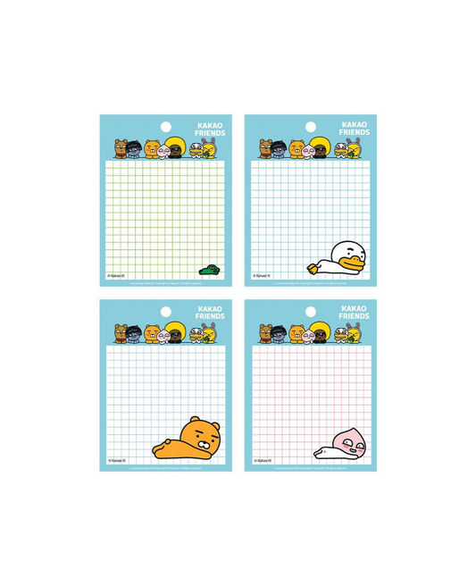 KAKAO FRIENDS - Memo Pads checked (Different Designs)
