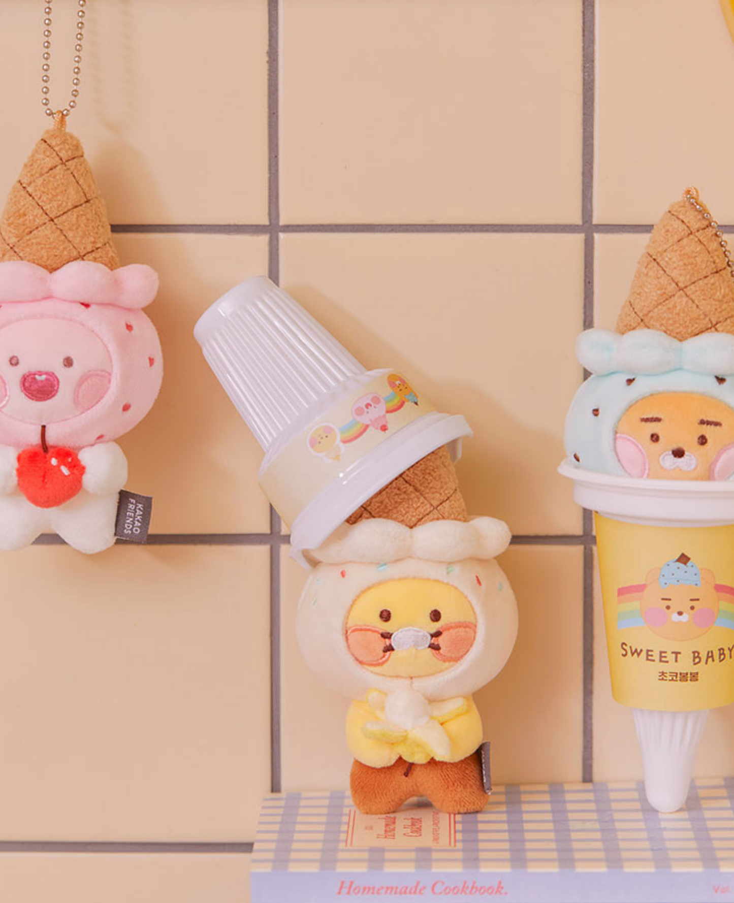 Choonsik Sweet Baby Banana BonBon Doll Keyring Kakao Friends