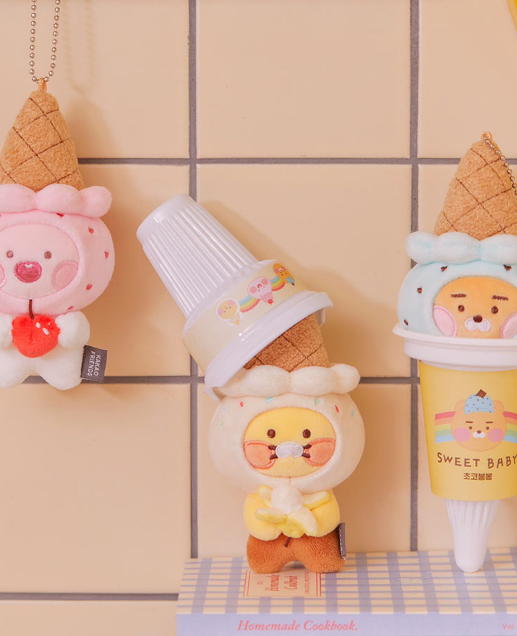 Choonsik Sweet Baby Banana BonBon Doll Keyring Kakao Friends