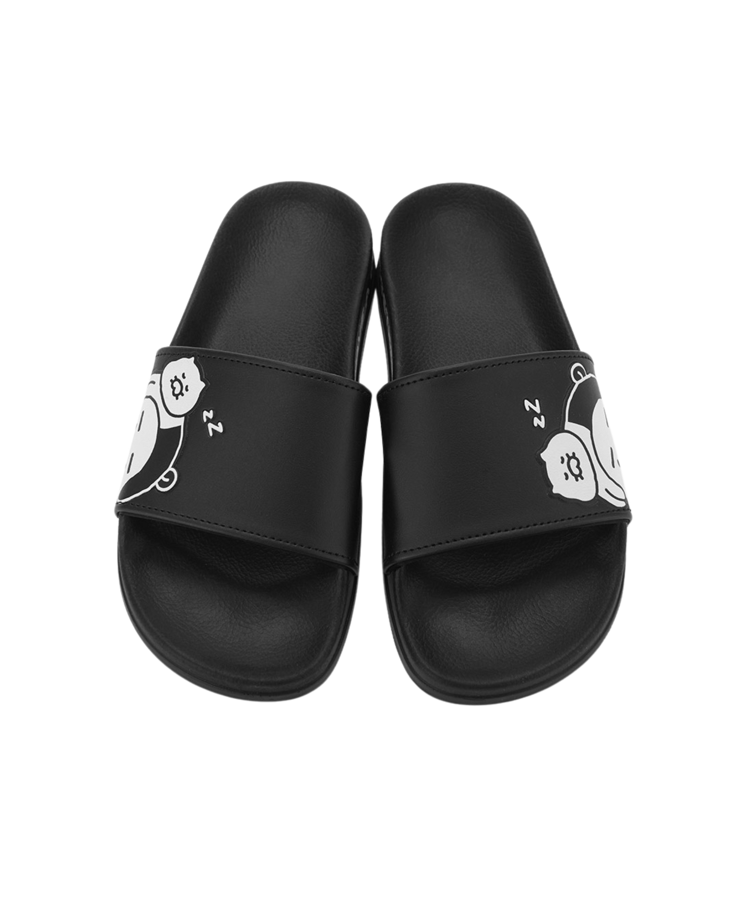 RYAN & CHOONSIK Black & White PU Slippers (Women)