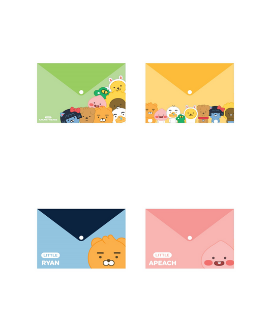 LITTLE KAKAO FRIENDS - Folders With Snap Button Closure A4 KAKAO FRIENDS